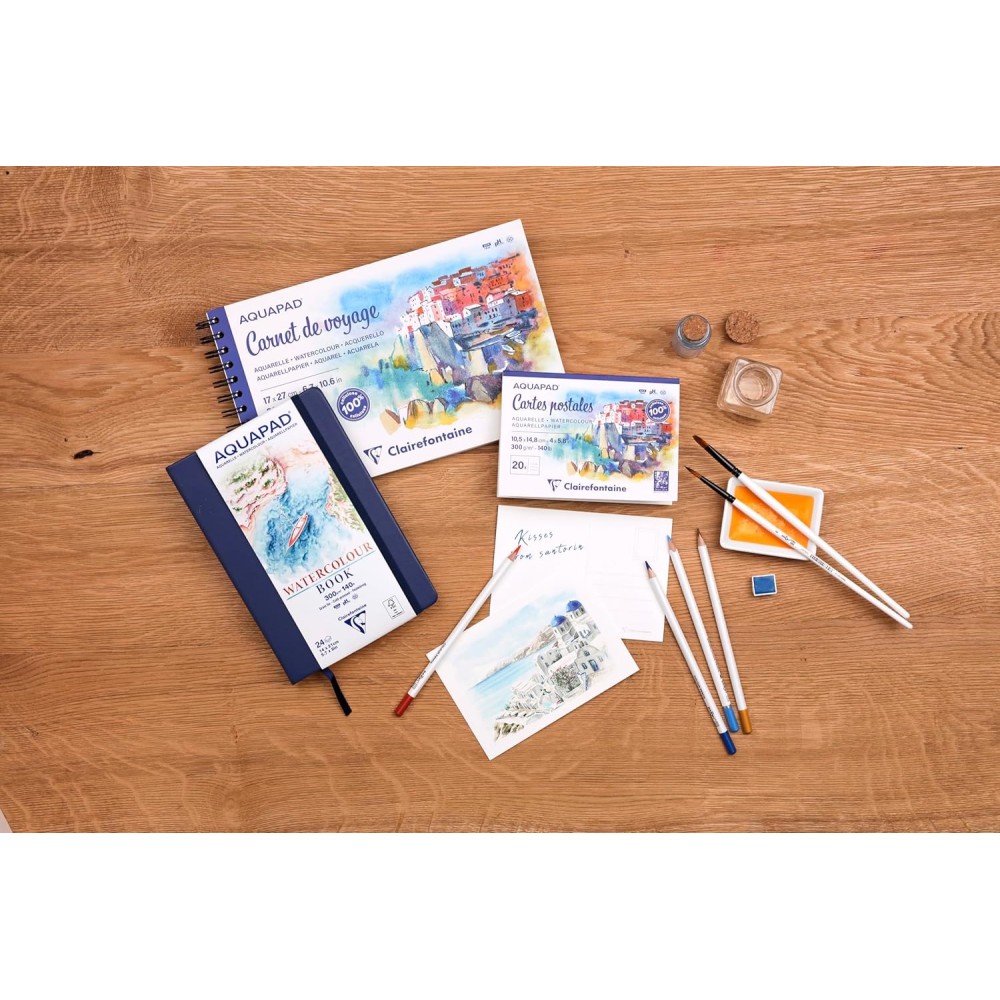 Szkicownik Aquapad Watercolour Book 21 x 14 cm - Clairefontaine - 300 g 24 ark.