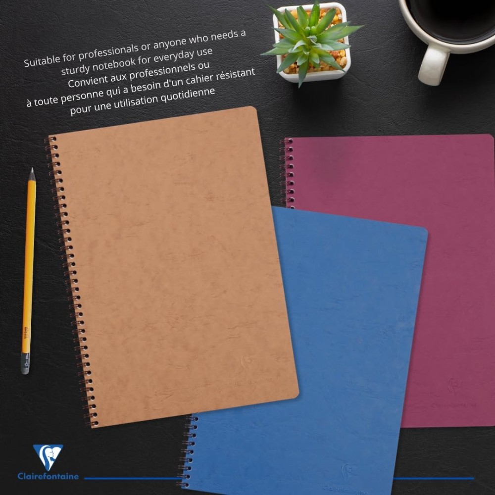 Spiral squared notebook Age Bag A4 - Clairefontaine - Black 90 g 100 pages