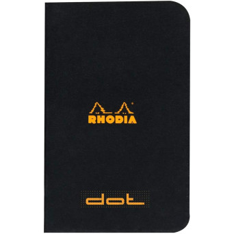Squared notebook A7 - Rhodia - Black 80 g 48 pages