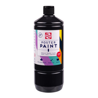 Farba szkolna plakatowa - Talens - Black 1000 ml