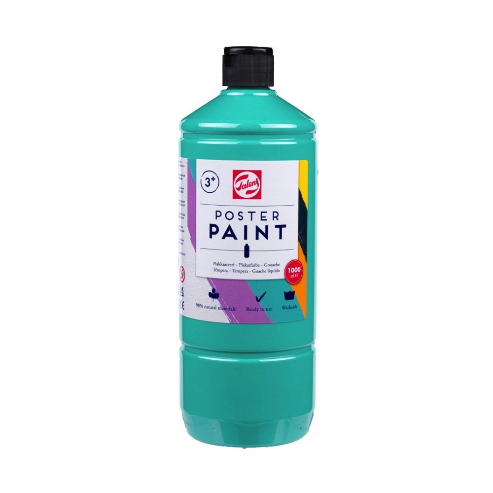 Poster paint in a bottle - Talens - Turquoise 1000 ml