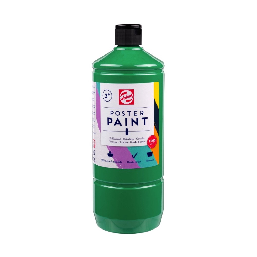 Poster paint in a bottle - Talens - Green 1000 ml
