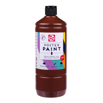 Poster paint in a bottle - Talens - Brown 1000 ml