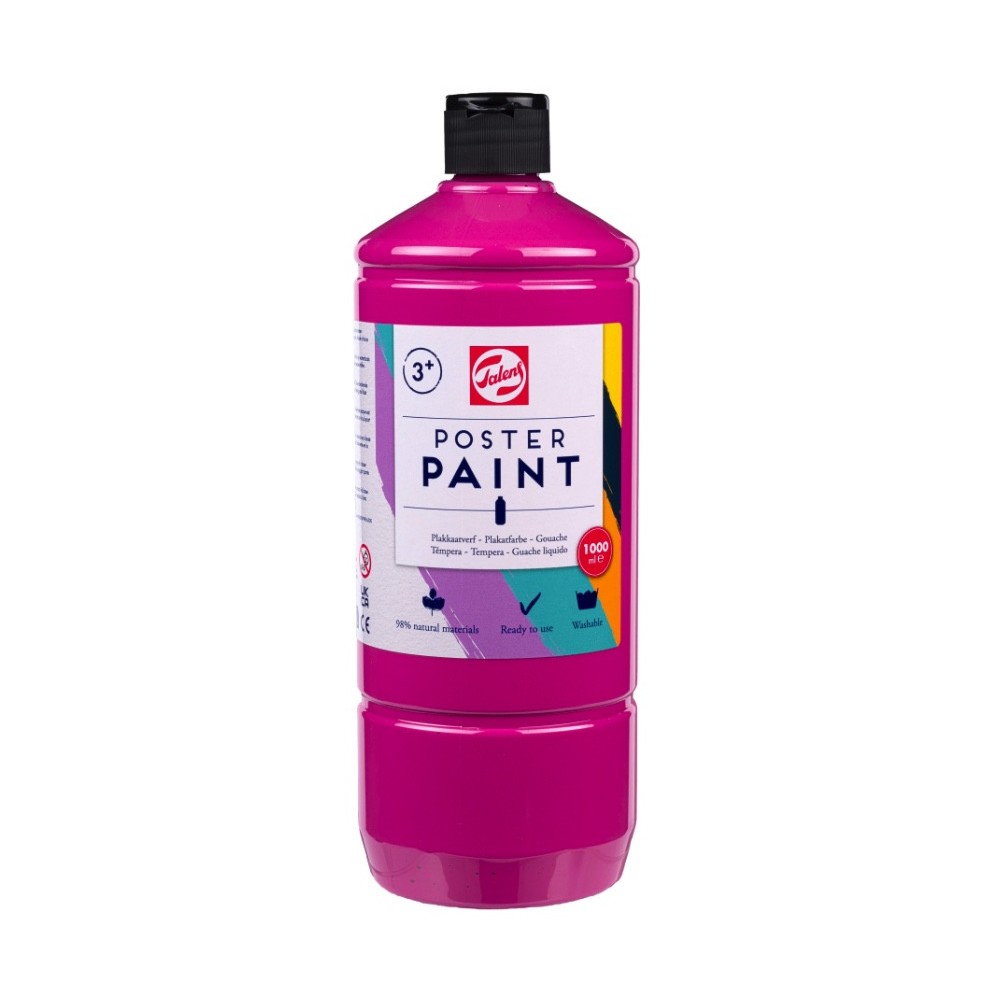 Farba szkolna plakatowa - Talens - Deep Rose 1000 ml