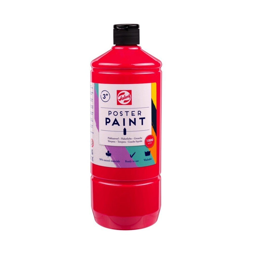 Poster paint in a bottle - Talens - Primary Red 1000 ml