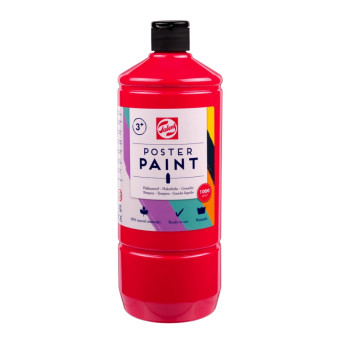 Poster paint in a bottle - Talens - Primary Red 1000 ml