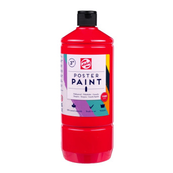 Farba szkolna plakatowa - Talens - Red 1000 ml