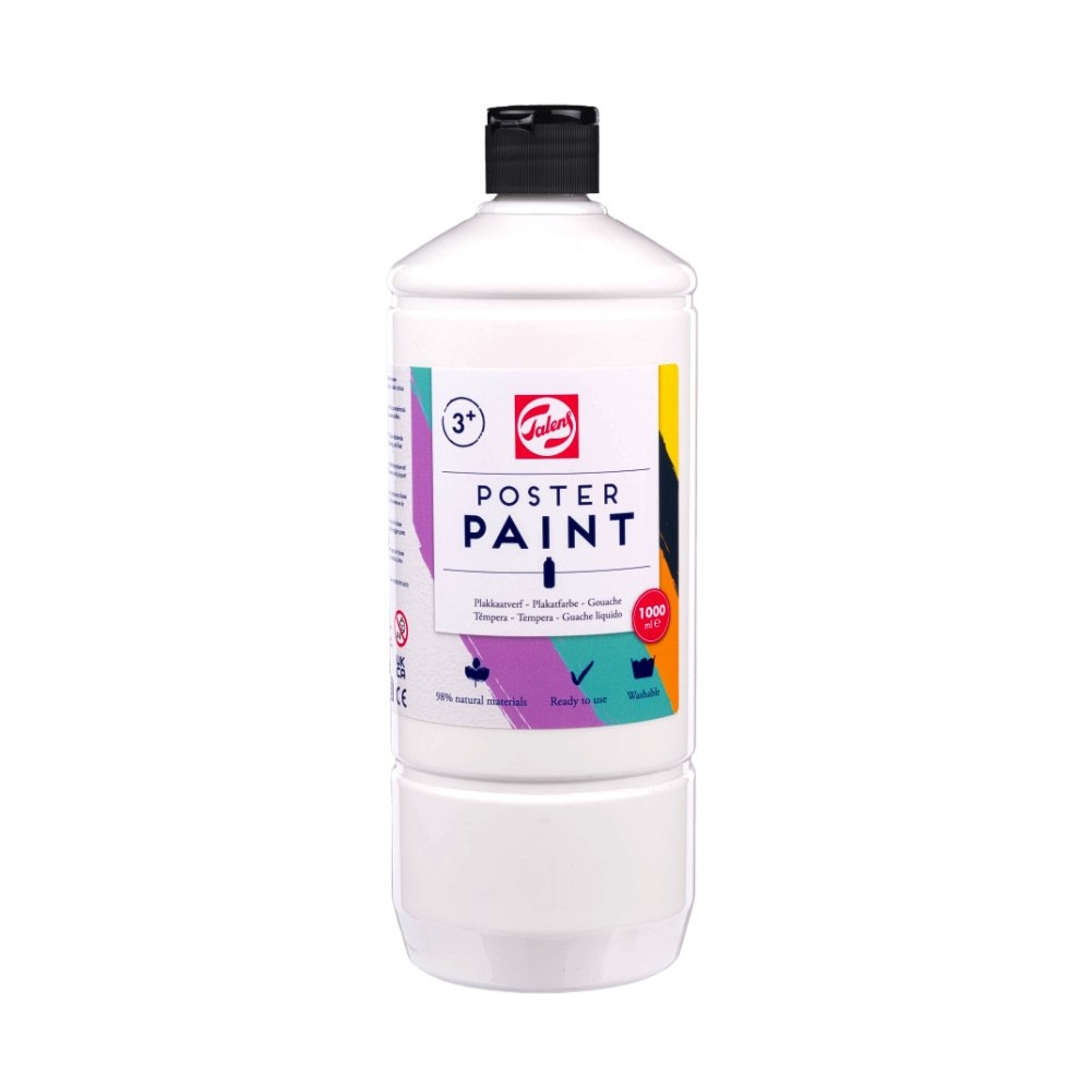Poster paint in a bottle - Talens - White 1000 ml