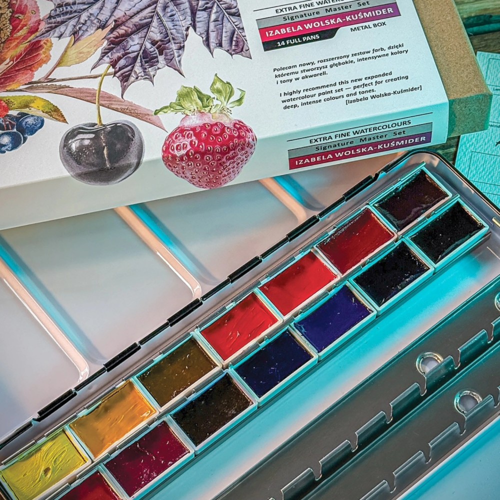 Set of Aquarius watercolor paints Botanical - Roman Szmal - 14 pcs