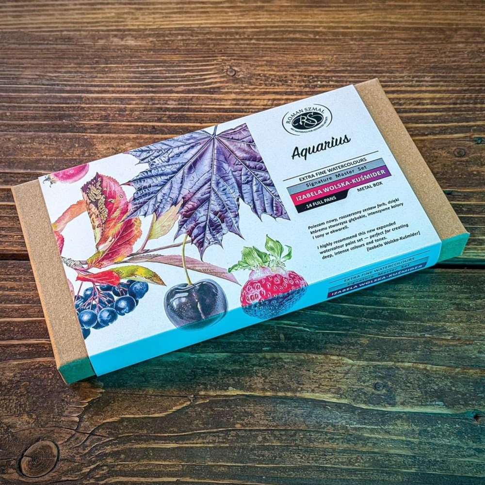 Set of Aquarius watercolor paints Botanical - Roman Szmal - 14 pcs