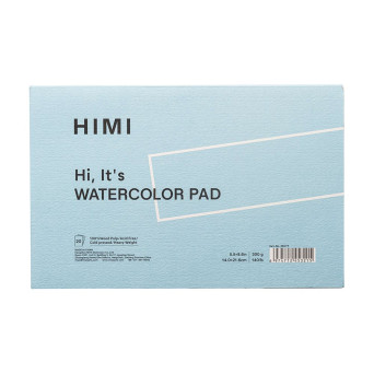 Blok do akwareli 14 x 21,6 cm - HIMI - Blue 300 g 20 ark.