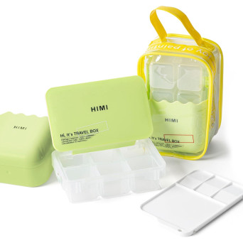 Travel Box for Twin Cup & Jellu Cup paints - HIMI - Apple Green