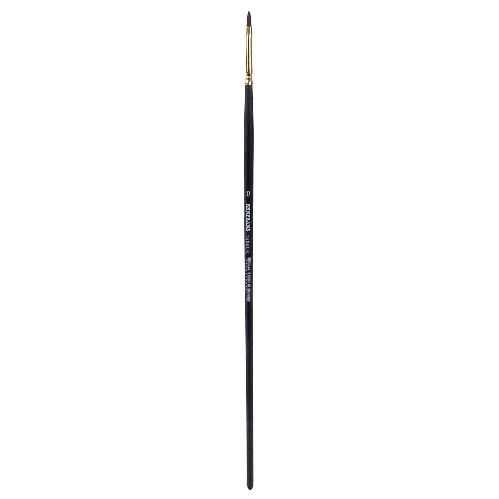 Filbert synthetic 1086FR series brush - Renesans - no. 0