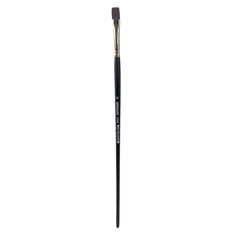 Flat broad synthetic 1086B series brush - Renesans - no. 12