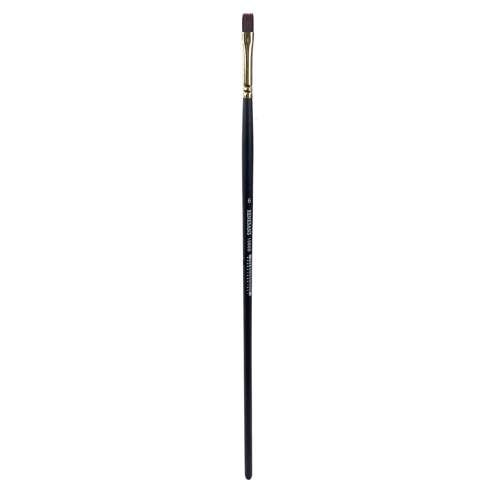 Flat broad synthetic 1086B series brush - Renesans - no. 6