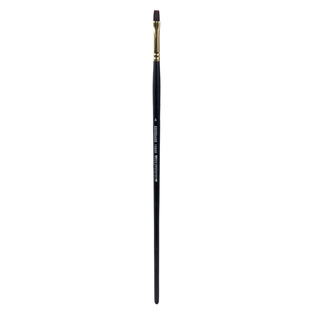 Flat broad synthetic 1086B series brush - Renesans - no. 4
