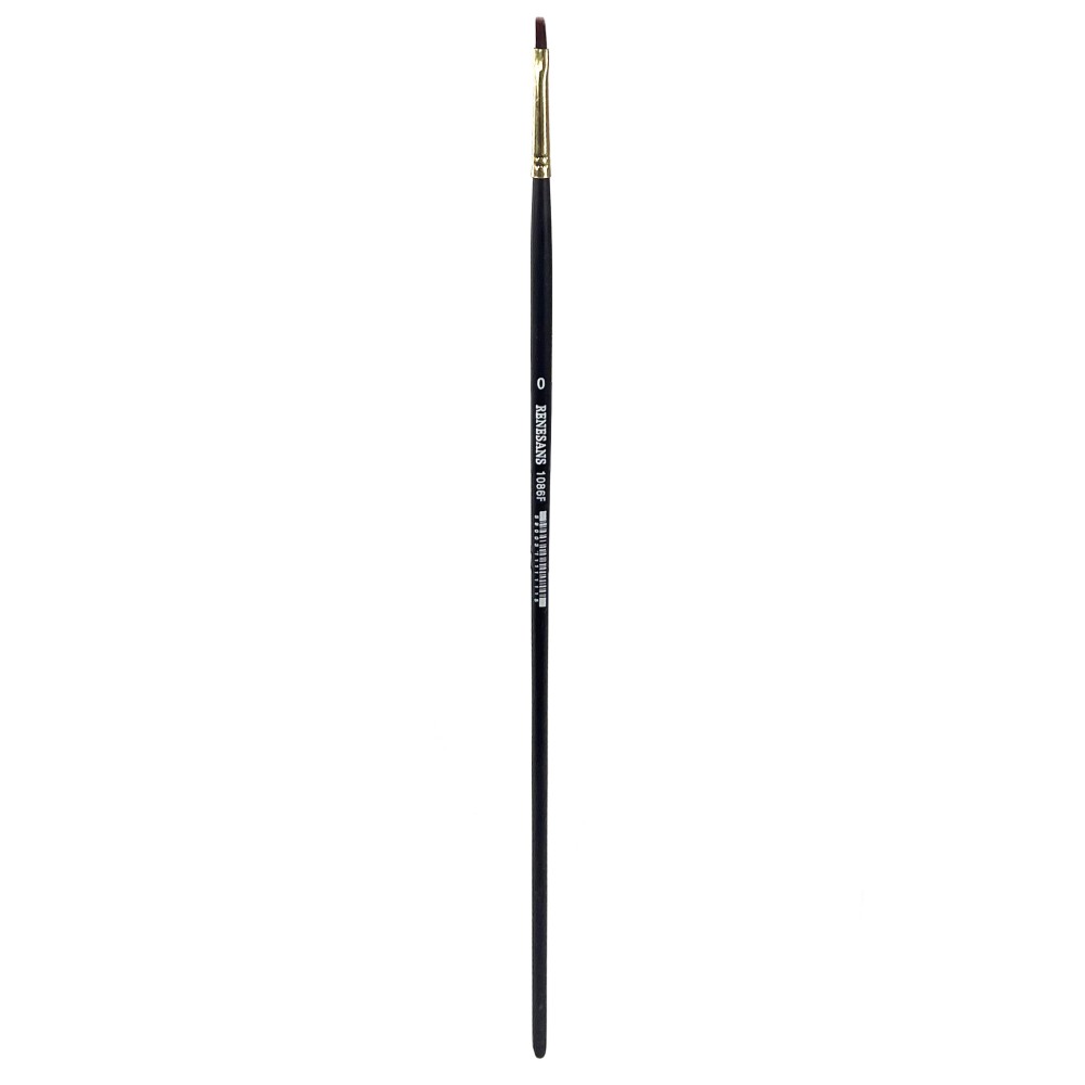 Flat synthetic 1086F series brush - Renesans - no. 0