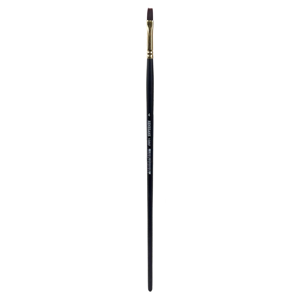 Flat synthetic 1086F series brush - Renesans - no. 4
