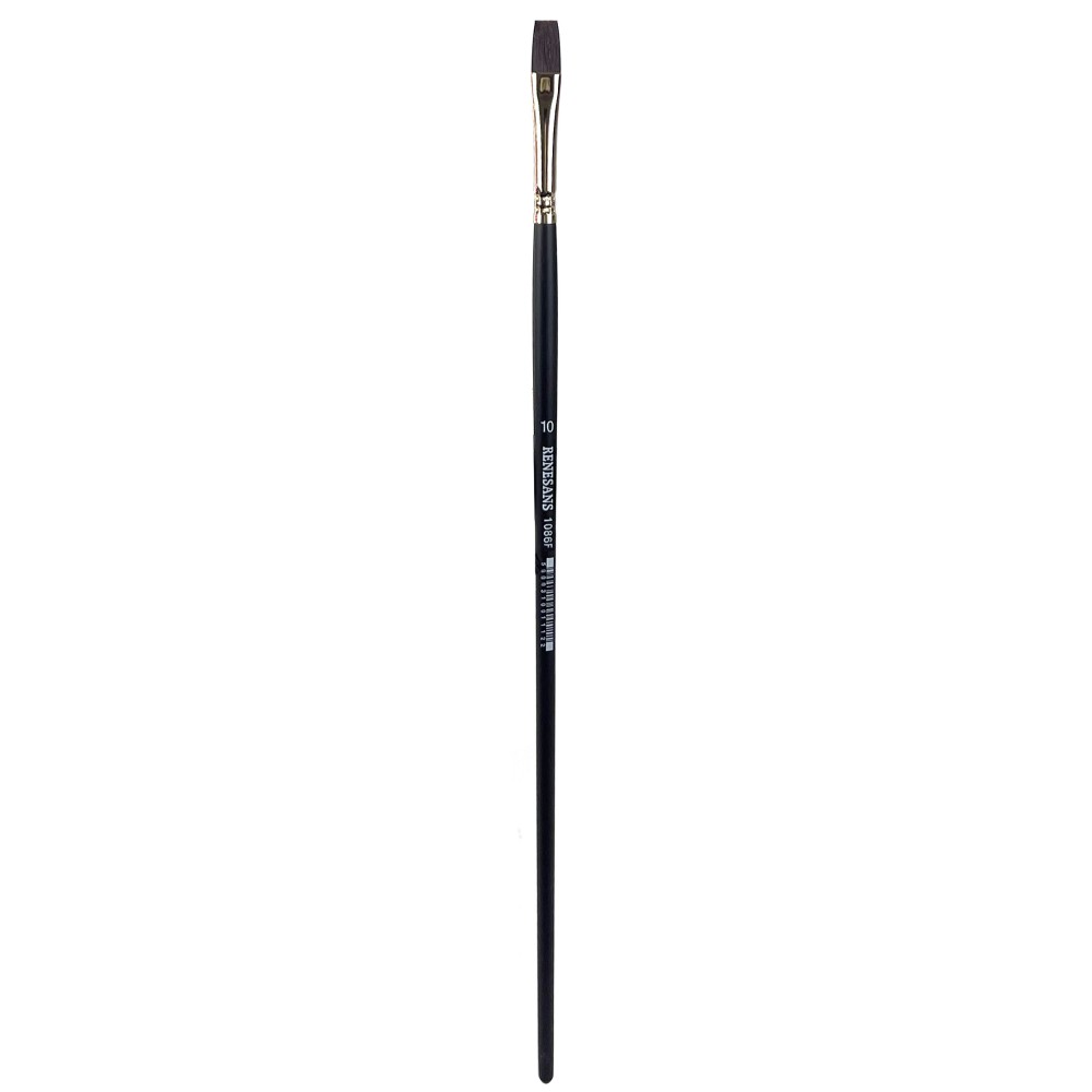 Flat synthetic 1086F series brush - Renesans - no. 10