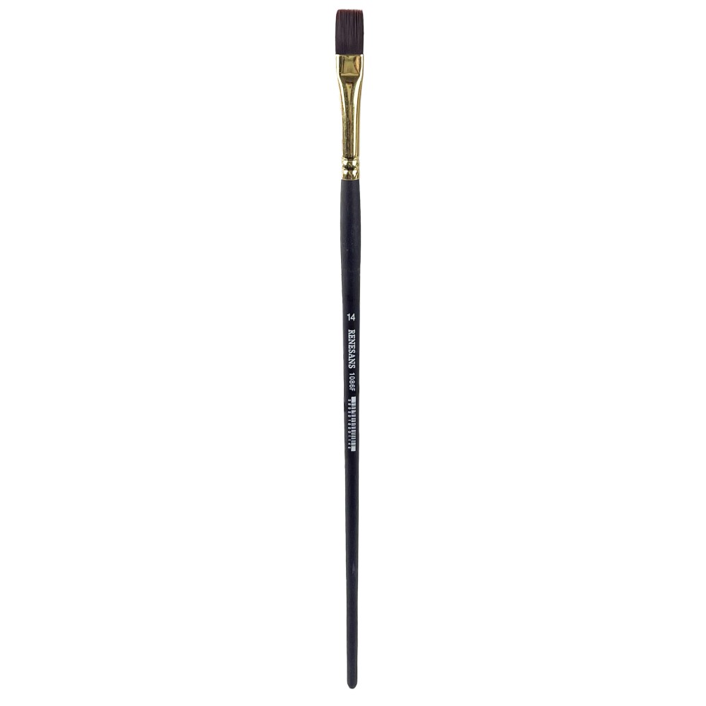 Flat synthetic 1086F series brush - Renesans - no. 14