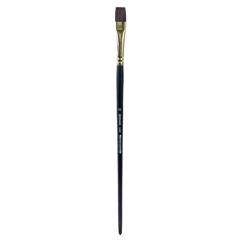 Flat synthetic 1086F series brush - Renesans - no. 16