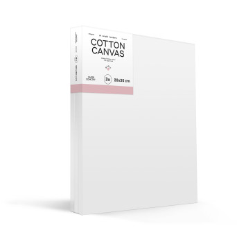 Cotton stretched canvas Basic - PaperConcept - 20 x 30 cm 3 pcs.