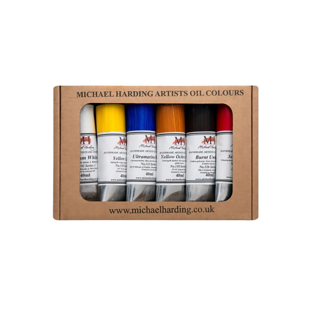 Zestaw farb olejnych Introductory - Michael Harding - 6 x 40 ml