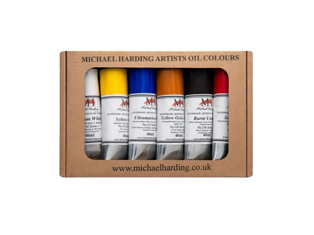 Zestaw farb olejnych Introductory - Michael Harding - 6 x 40 ml
