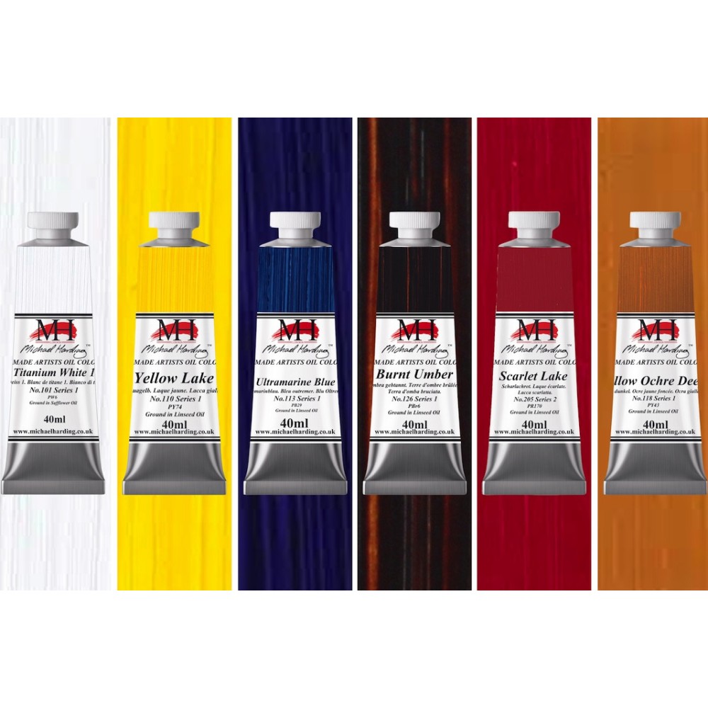 Set of Introductory oil paints - Michael Harding - 6 x 40 ml