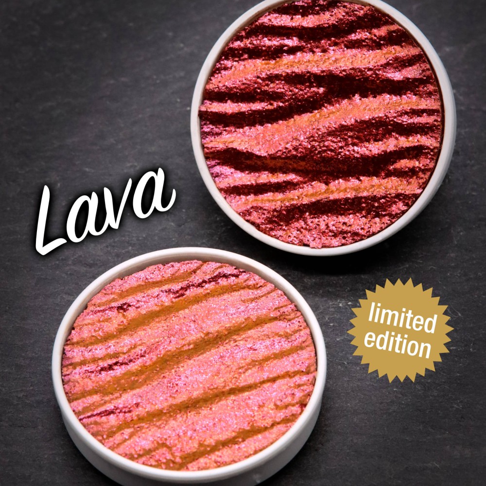 Limited Edition watercolor paint - Coliro Pearl Colors - Lava 30 mm