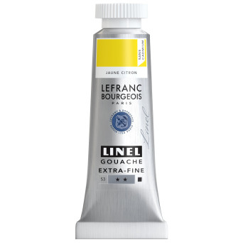Linel gouache paint - Lefranc & Bourgeois - Cadmium Free Lemon Yellow 14 ml