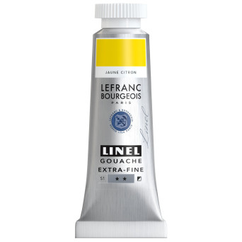 Linel gouache paint - Lefranc & Bourgeois - Lemon Yellow 14 ml