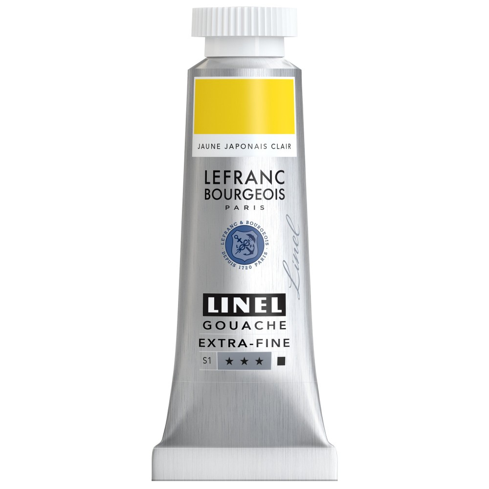 Linel gouache paint - Lefranc & Bourgeois - Japanese Yellow Light 14 ml