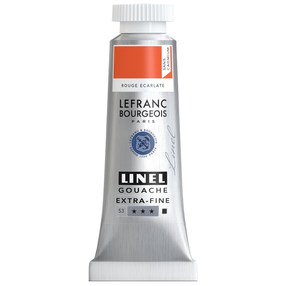 Farba gwasz Linel - Lefranc & Bourgeois - Cadmium Free Red Scarlet 14 ml