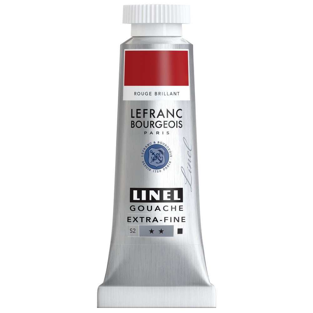 Linel gouache paint - Lefranc & Bourgeois - Brilliant Red 14 ml