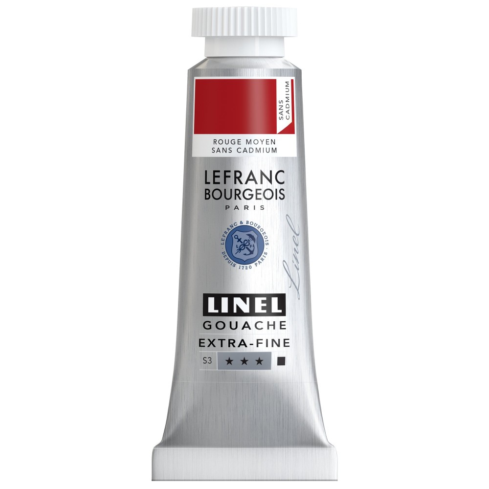 Farba gwasz Linel - Lefranc & Bourgeois - Cadmium Free Red Medium 14 ml