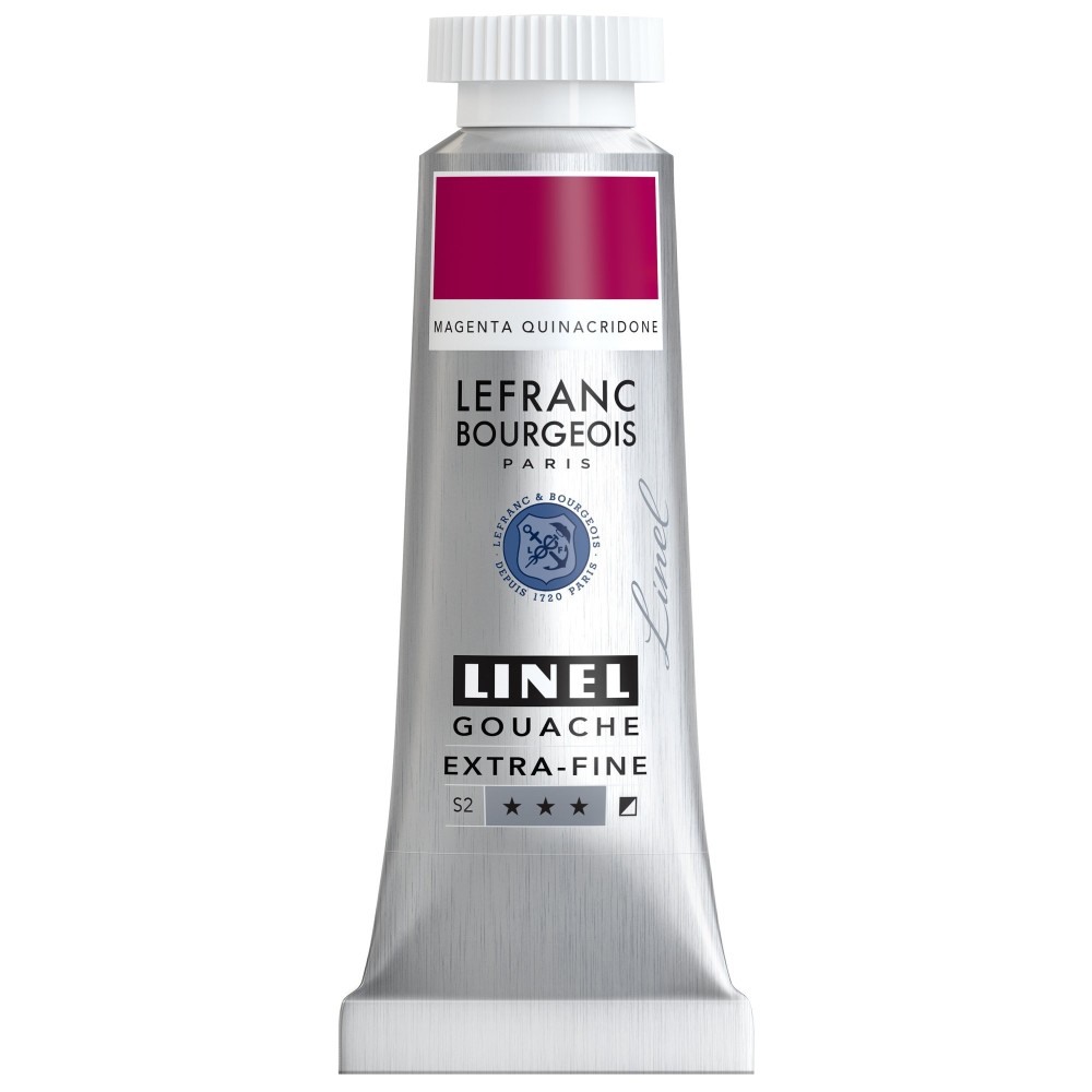 Linel gouache paint - Lefranc & Bourgeois - Quinacridone Magenta 14 ml