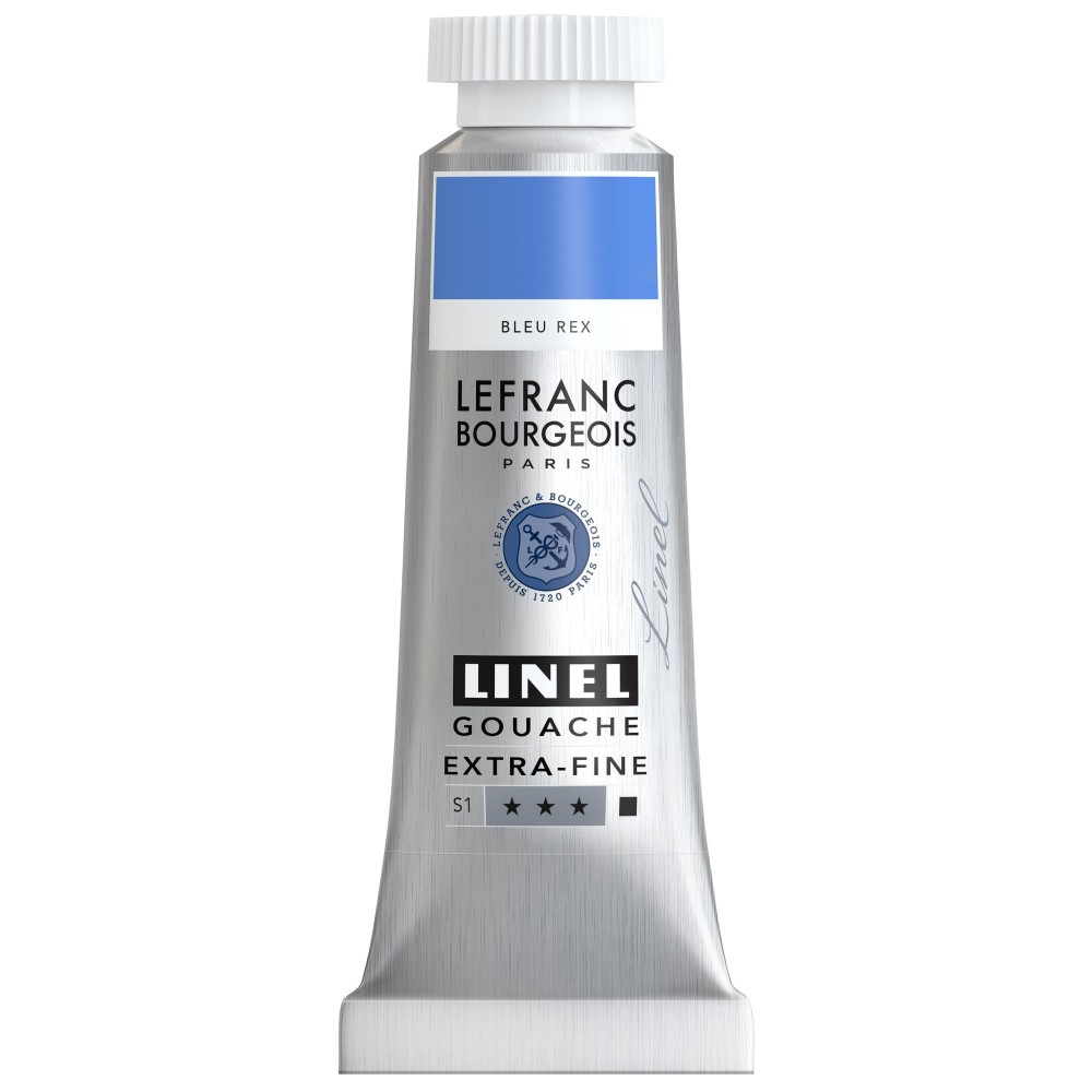 Linel gouache paint - Lefranc & Bourgeois - Rex Blue 14 ml