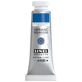 Farba gwasz Linel - Lefranc & Bourgeois - Cerulean Blue Imitation 14 ml