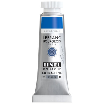 Linel gouache paint - Lefranc & Bourgeois - France Blue 14 ml