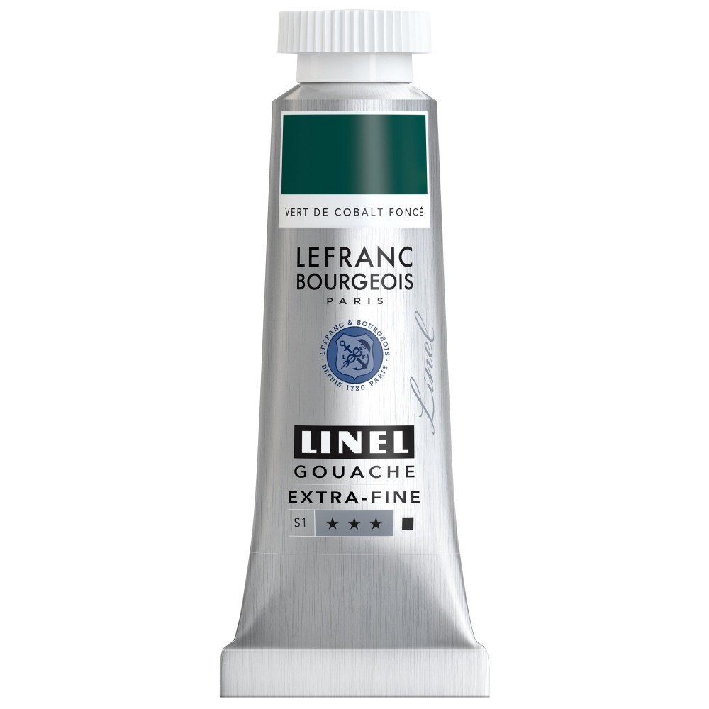 Linel gouache paint - Lefranc & Bourgeois - Cobalt Green Deep 14 ml