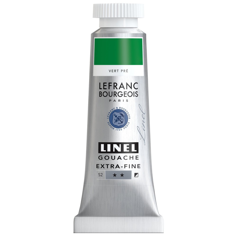 Linel gouache paint - Lefranc & Bourgeois - Field Green 14 ml