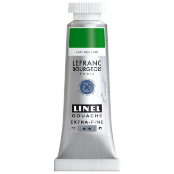 Farba gwasz Linel - Lefranc & Bourgeois - Brilliant Green 14 ml