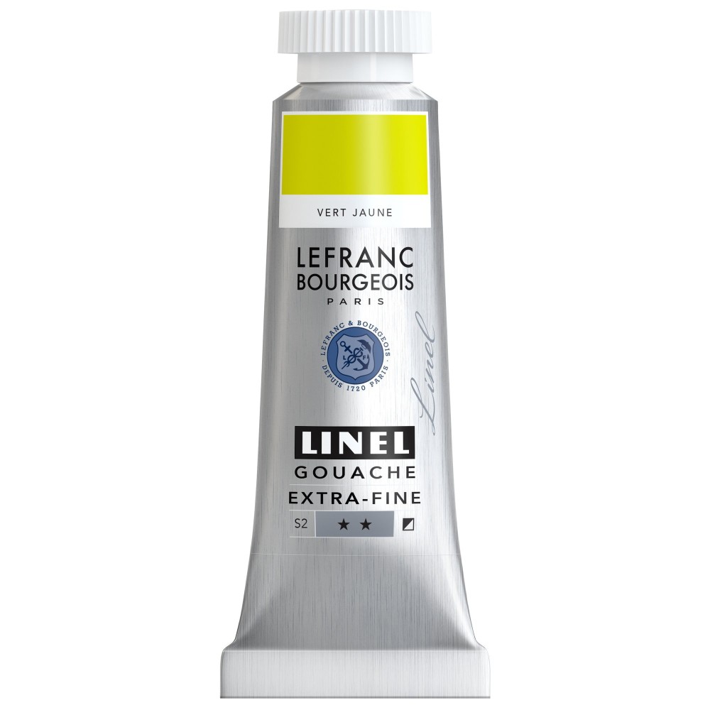 Linel gouache paint - Lefranc & Bourgeois - Yellow Green 14 ml