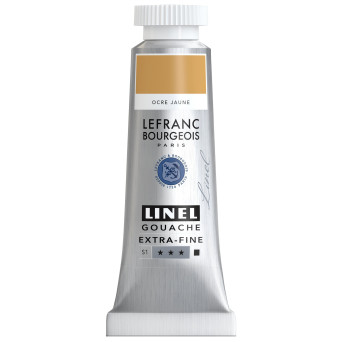 Linel gouache paint - Lefranc & Bourgeois - Yellow Ochre 14 ml