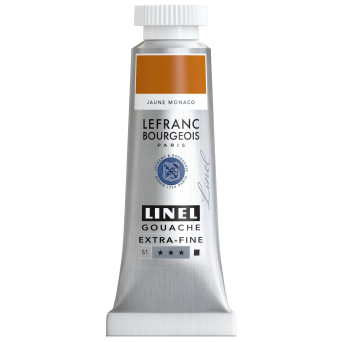 Linel gouache paint - Lefranc & Bourgeois - Monaco Yellow 14 ml