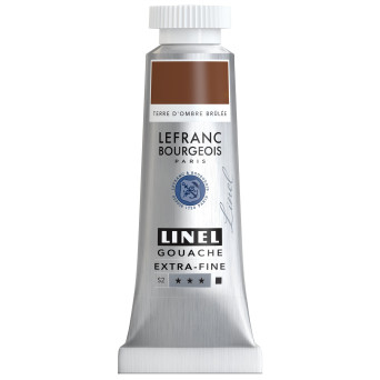 Farba gwasz Linel - Lefranc & Bourgeois - Burnt Umber 14 ml