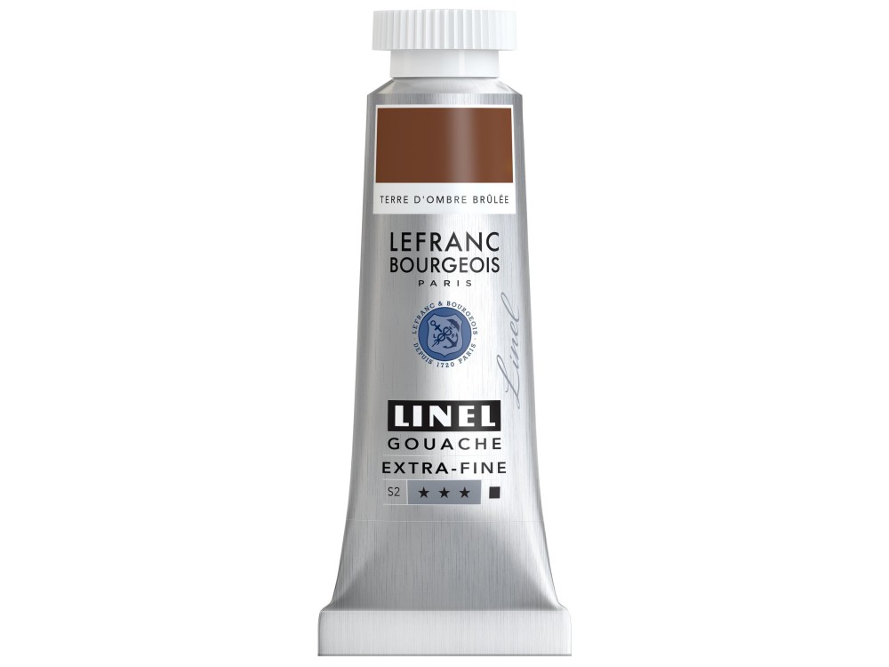 Farba gwasz Linel - Lefranc & Bourgeois - Burnt Umber 14 ml