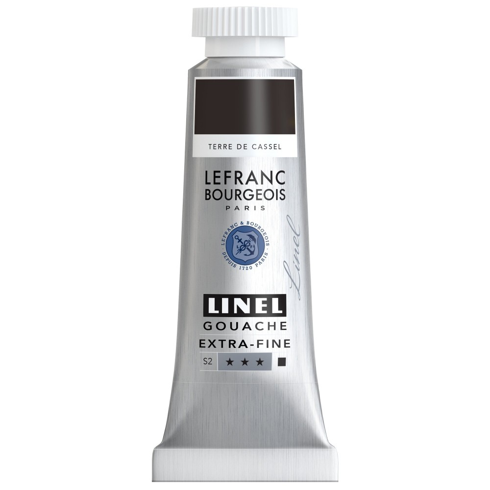 Linel gouache paint - Lefranc & Bourgeois - Cassel Earth 14 ml