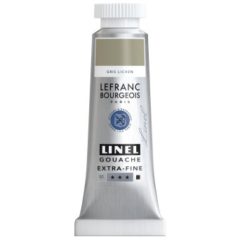 Linel gouache paint - Lefranc & Bourgeois - Lichen Grey 14 ml